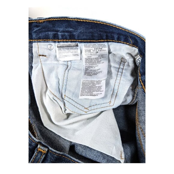 Levis 505 Jeans Mens 40W x 30L 5 Pocket Medium Wash Blue Pre-owned Nice! - Picture 4 of 5